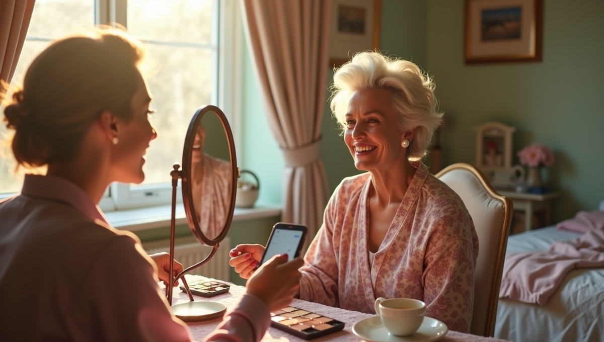 Joan Partridge goes viral on TikTok with timeless makeup tips – proving beauty has no age limit.